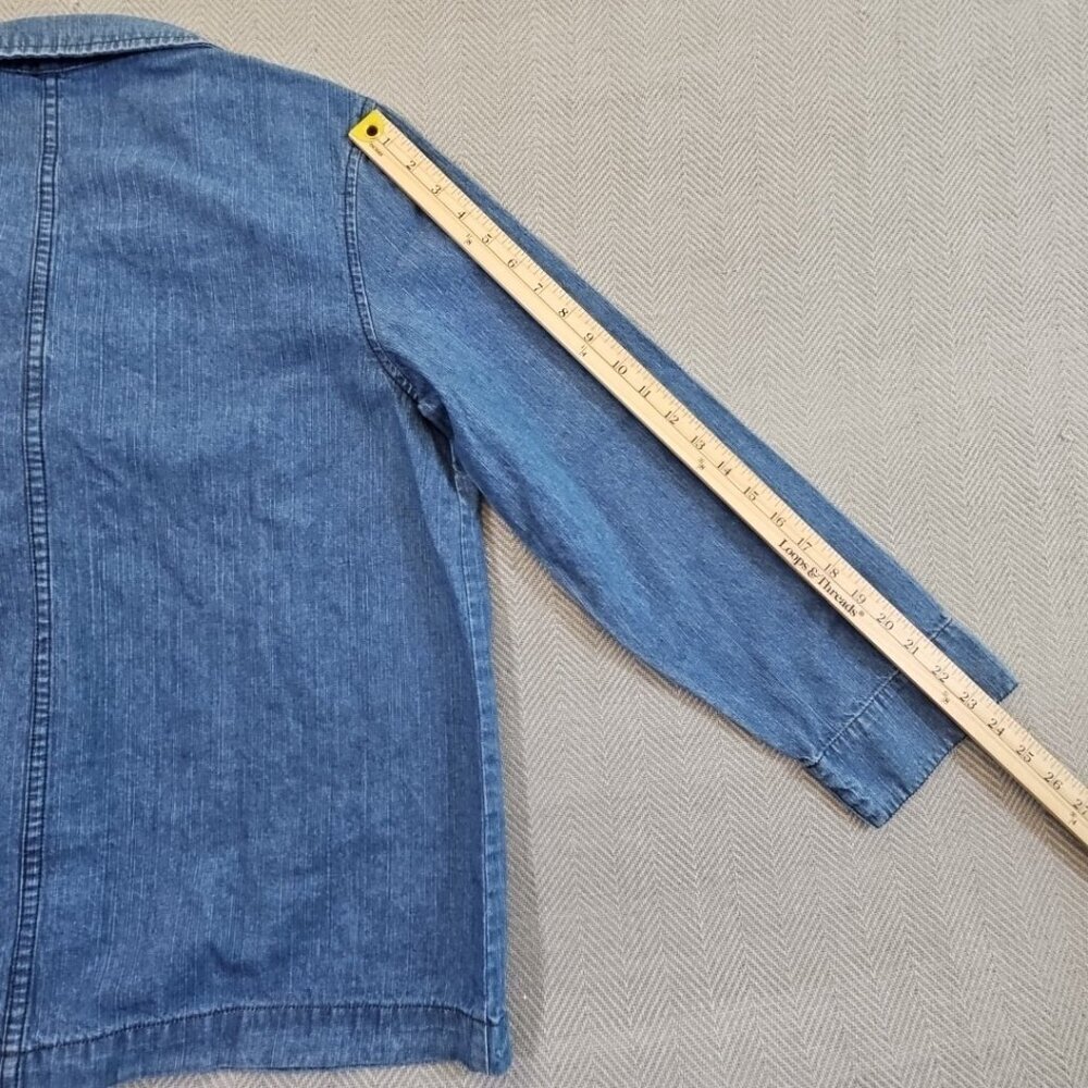 Classic Elements Button-Up Denim Jacket Women's L… - image 13